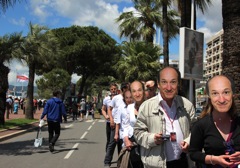 That's Chris in the beige jacket - or is it?