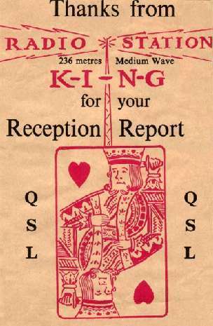 KING Radio QSL Card 1965
